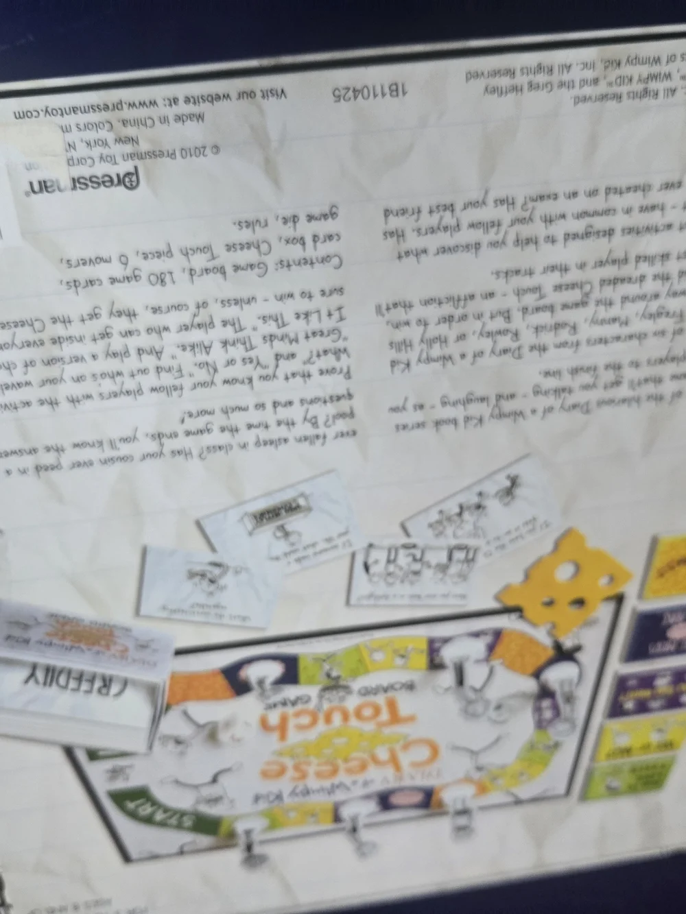 Diary of a Wimpy Kid Cheese Touch Board Game -